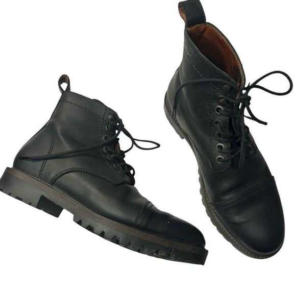 Patina (Portland Leather Goods) Lace Up Boot, Black womens 9 men’s 7 - Picture 1 of 10